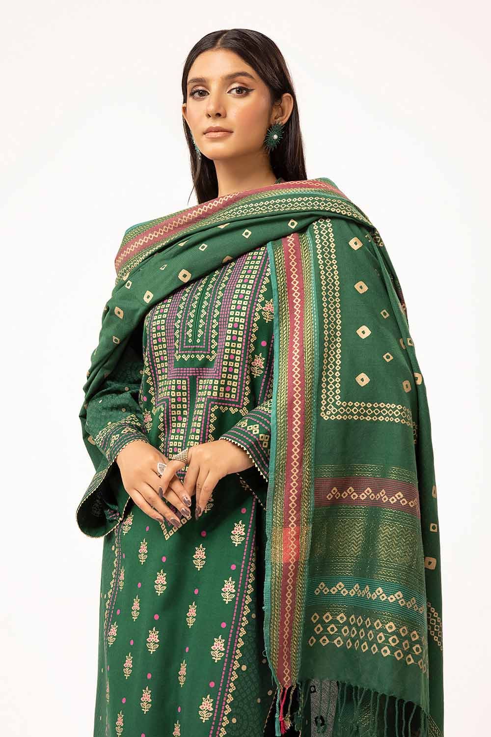 Gul Ahmed | Winter Collection 24 | Acrylic Dupatta AP-42028 - Official Gul Ahmed stockist in UK - Sakeena London