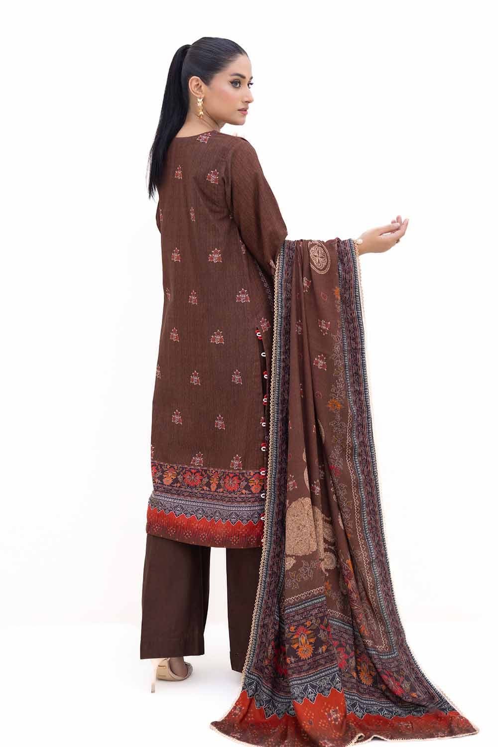 Gul Ahmed | Winter Collection 24 | Pashmina Dupatta AP-42029 - Official Gul Ahmed stockist in UK - Sakeena London