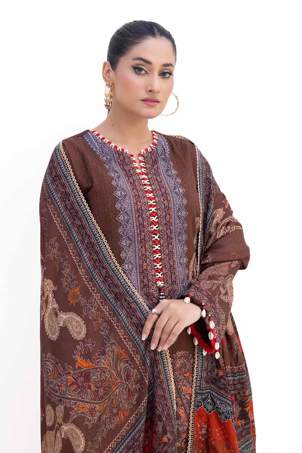 Gul Ahmed | Winter Collection 24 | Pashmina Dupatta AP-42029 - Official Gul Ahmed stockist in UK - Sakeena London