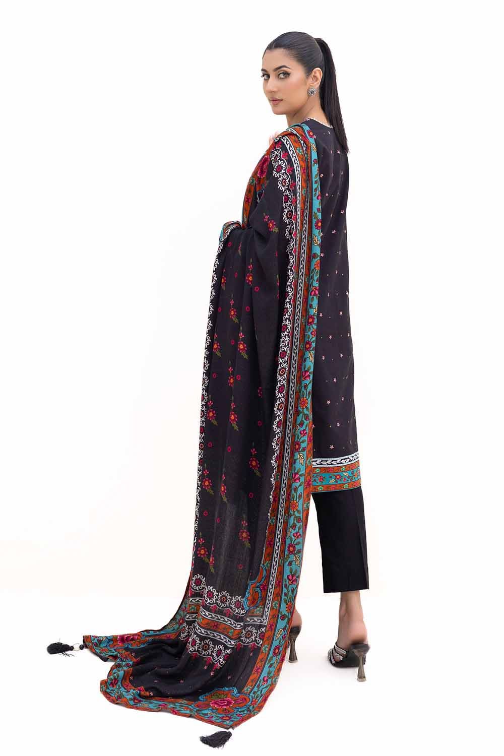 Gul Ahmed | Winter Collection 24 | Khaddar Suit with Printed Pashmina Dupatta AP-42030 - Official Gul Ahmed stockist in UK - Sakeena London