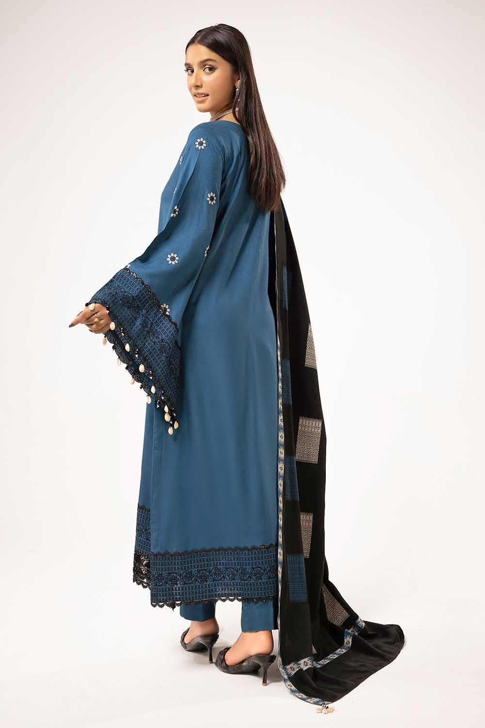 Gul Ahmed | Winter Collection 24 | Pashmina Dupatta AP-42033 - Official Gul Ahmed stockist in UK - Sakeena London
