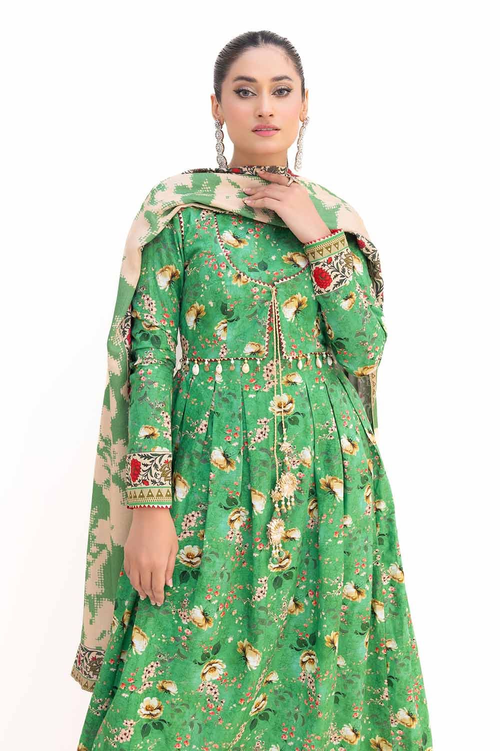 Gul Ahmed | Winter Collection 24 | Khaddar Suit with Printed Pashmina Dupatta AP-42036 - Official Gul Ahmed stockist in UK - Sakeena London