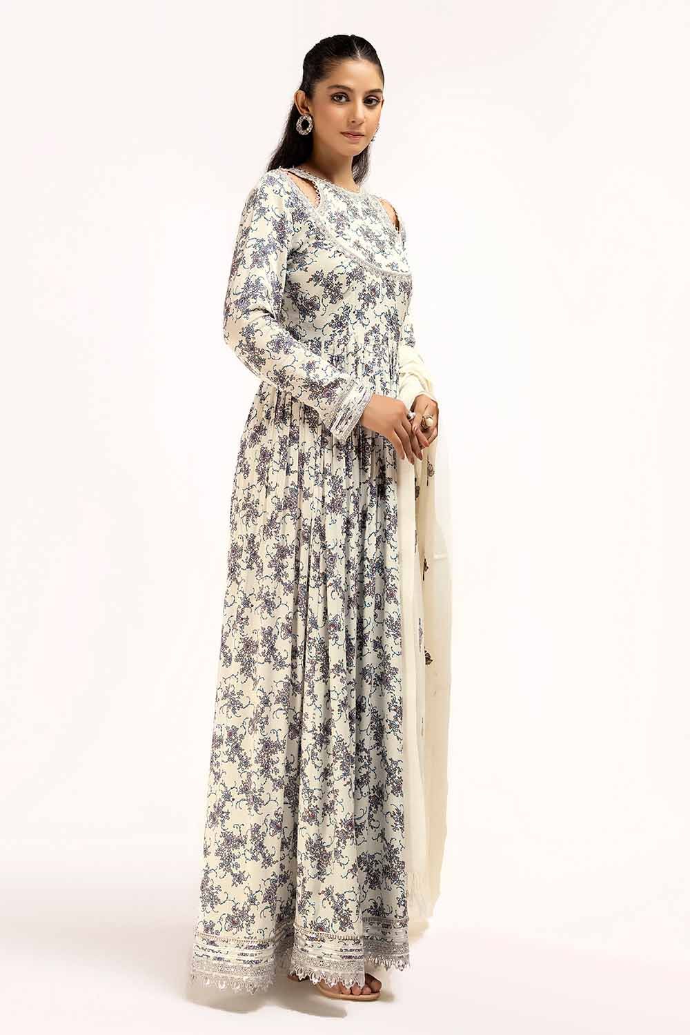 Gul Ahmed | Winter Collection 24 | Acrylic Dupatta AP-42039 - Official Gul Ahmed stockist in UK - Sakeena London