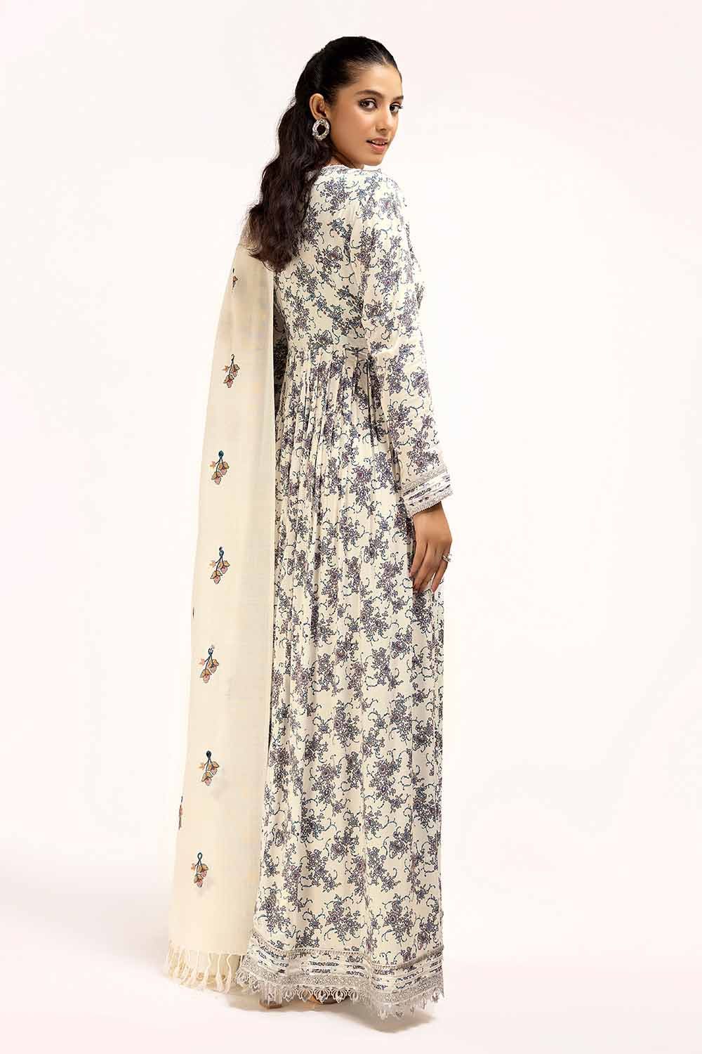 Gul Ahmed | Winter Collection 24 | Acrylic Dupatta AP-42039 - Official Gul Ahmed stockist in UK - Sakeena London