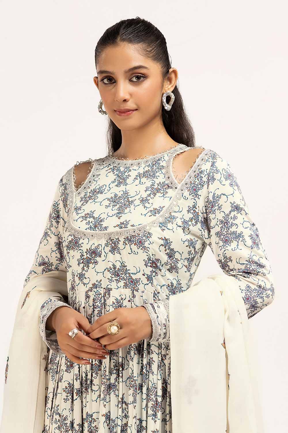 Gul Ahmed | Winter Collection 24 | Acrylic Dupatta AP-42039 - Official Gul Ahmed stockist in UK - Sakeena London