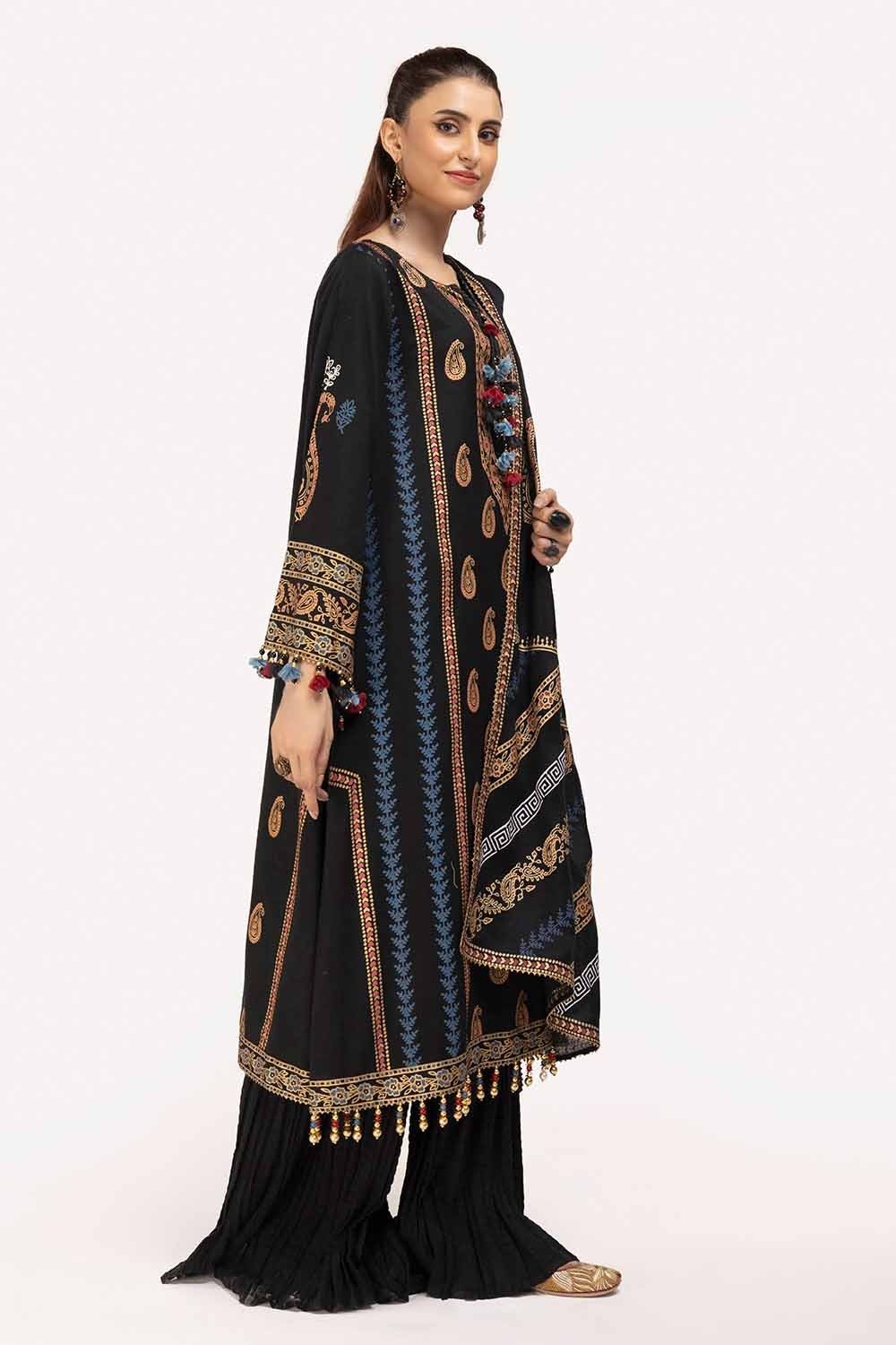 Gul Ahmed | Winter Collection 24 | Acrylic Dupatta AP-42040 - Official Gul Ahmed stockist in UK - Sakeena London