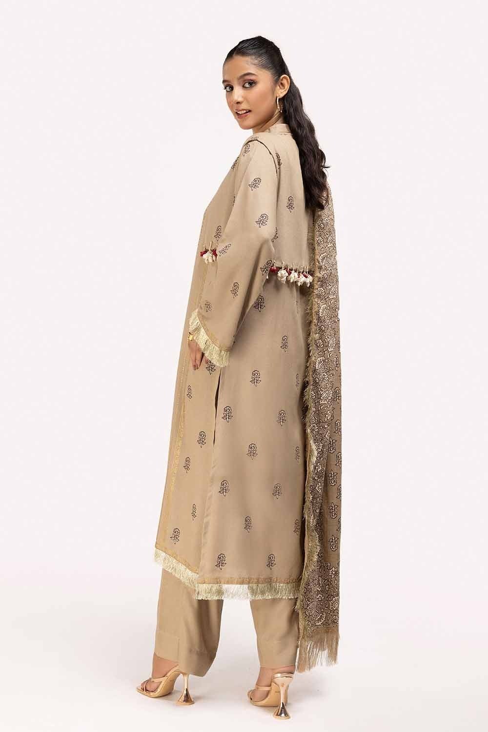 Gul Ahmed | Winter Collection 24 | Acrylic Dupatta AP-42041 - Official Gul Ahmed stockist in UK - Sakeena London