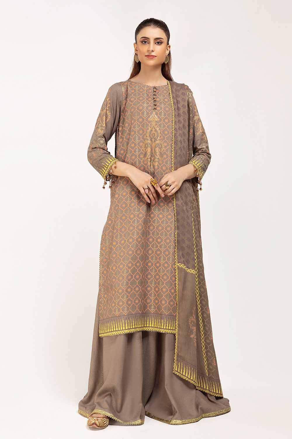 Gul Ahmed | Winter Collection 24 | Acrylic Dupatta AP-42042 - Official Gul Ahmed stockist in UK - Sakeena London
