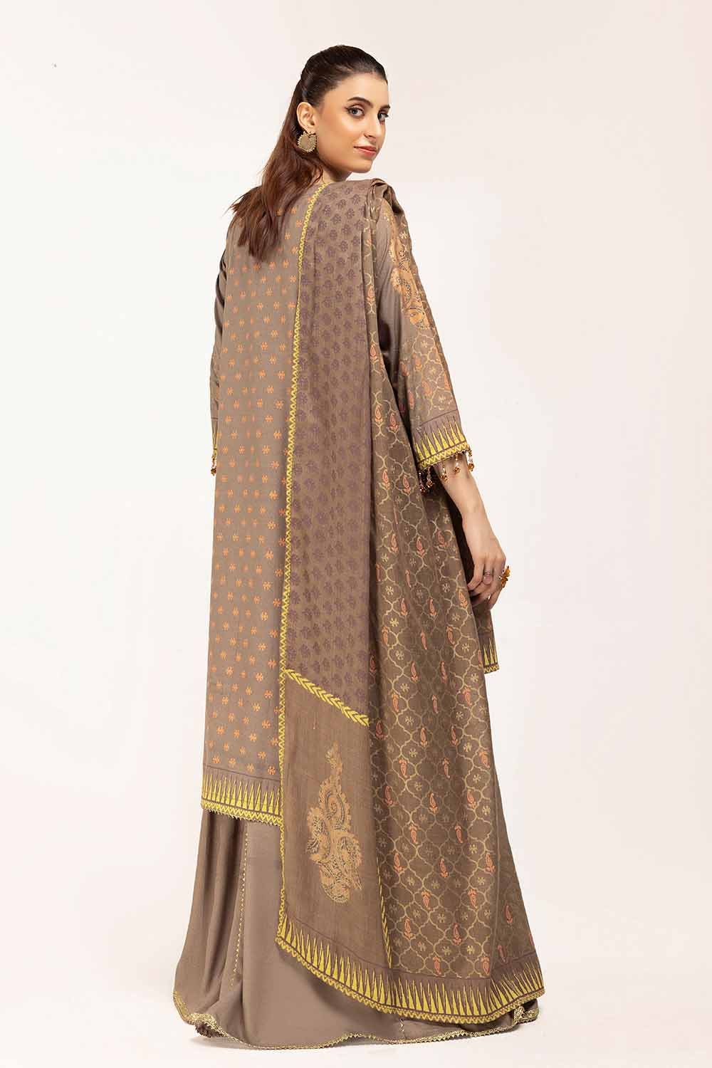 Gul Ahmed | Winter Collection 24 | Acrylic Dupatta AP-42042 - Official Gul Ahmed stockist in UK - Sakeena London