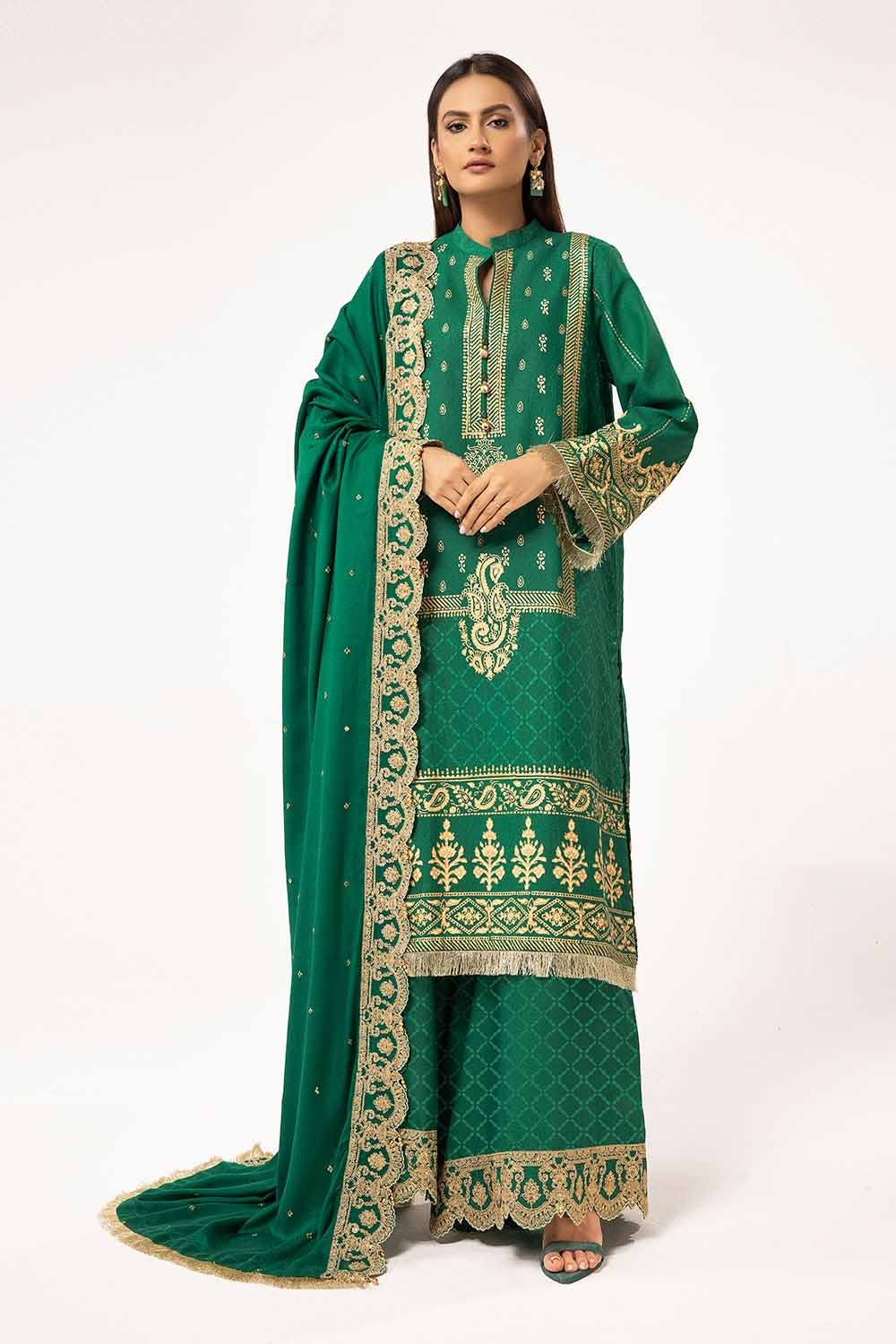 Gul Ahmed | Winter Collection 24 | Pashmina Shawl AP-42046 - Official Gul Ahmed stockist in UK - Sakeena London