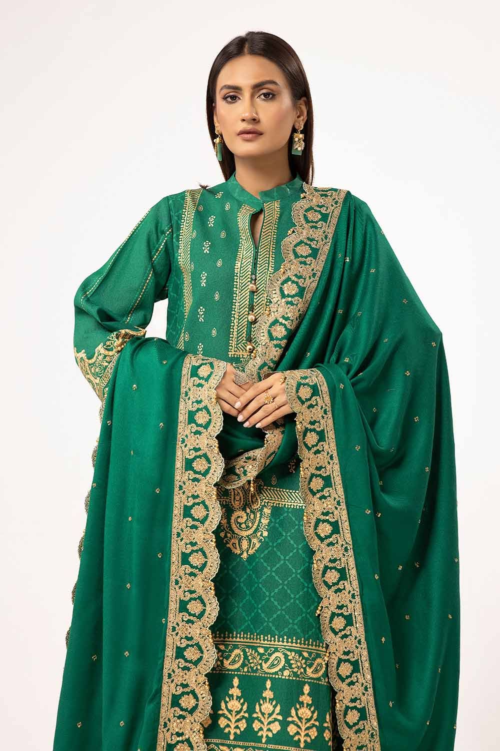 Gul Ahmed | Winter Collection 24 | Pashmina Shawl AP-42046 - Official Gul Ahmed stockist in UK - Sakeena London