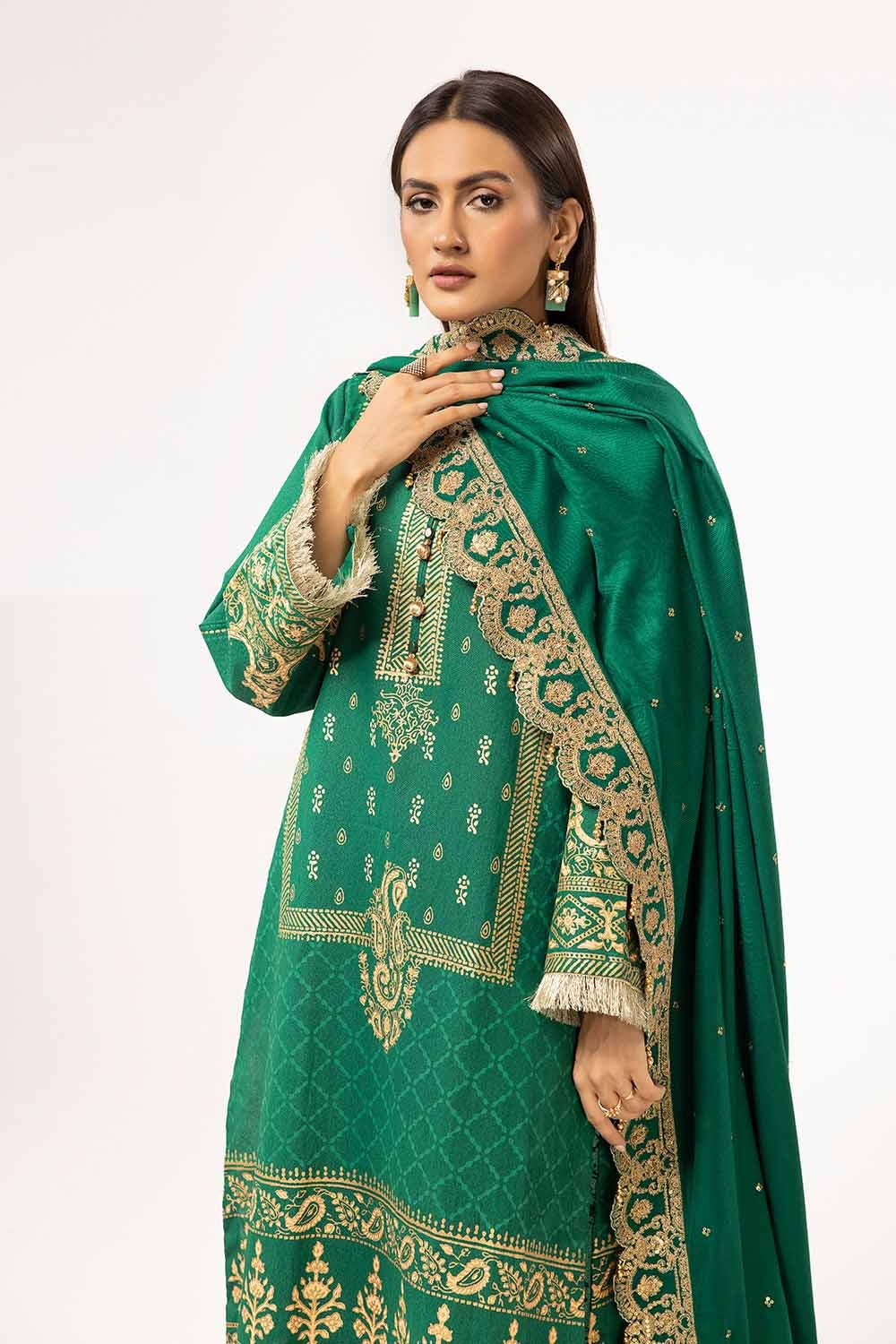 Gul Ahmed | Winter Collection 24 | Pashmina Shawl AP-42046 - Official Gul Ahmed stockist in UK - Sakeena London