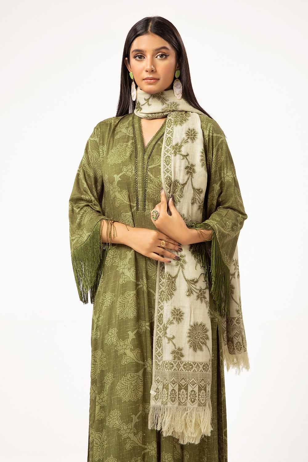 Gul Ahmed | Winter Collection 24 | Pashmina Dupatta AP-42047 - Official Gul Ahmed stockist in UK - Sakeena London