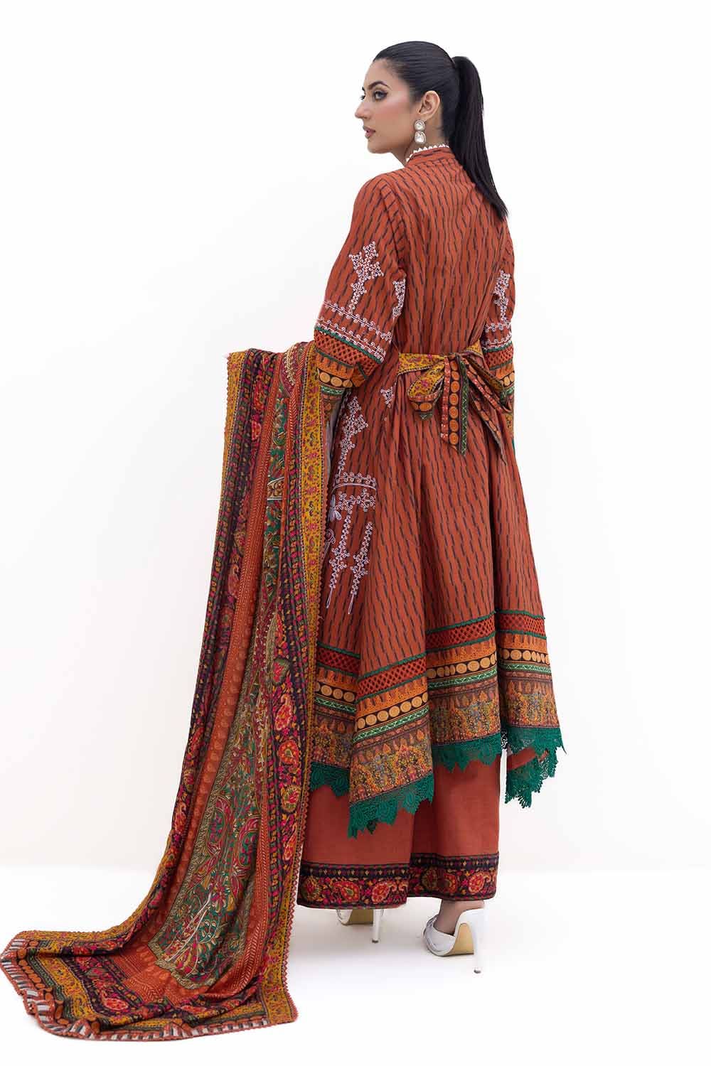 Gul Ahmed | Winter Collection 24 | Khaddar Suit with Printed Pashmina Dupatta AP-42048 - Official Gul Ahmed stockist in UK - Sakeena London