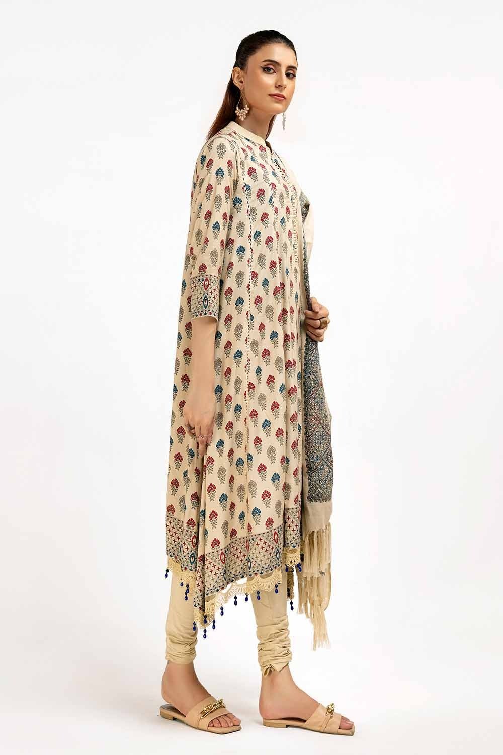 Gul Ahmed | Winter Collection 24 | Pashmina Dupatta AP-42049 - Official Gul Ahmed stockist in UK - Sakeena London