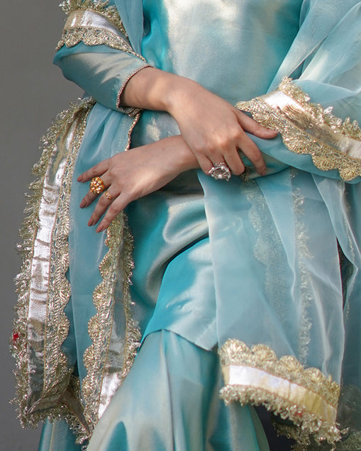 Zar | Gharara Formals | Aqua - Official Zar stockist in UK - Sakeena London