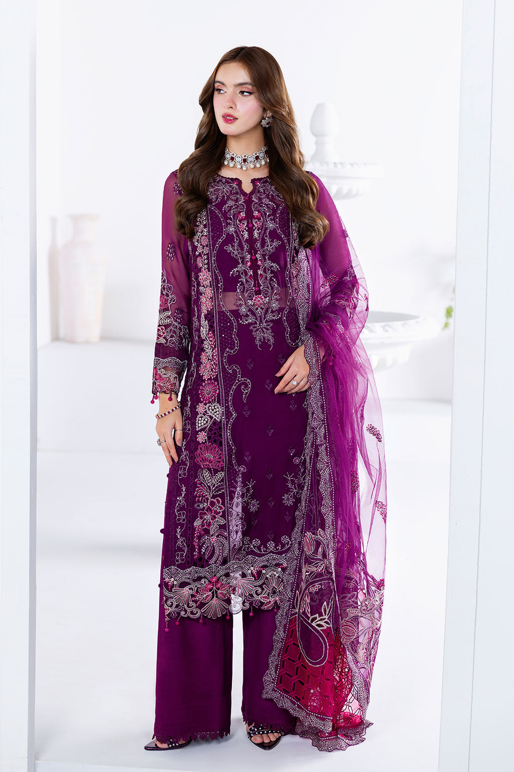 Ramsha | Arzoo Chiffon | U-206 - Official Ramsha stockist in UK - Sakeena London