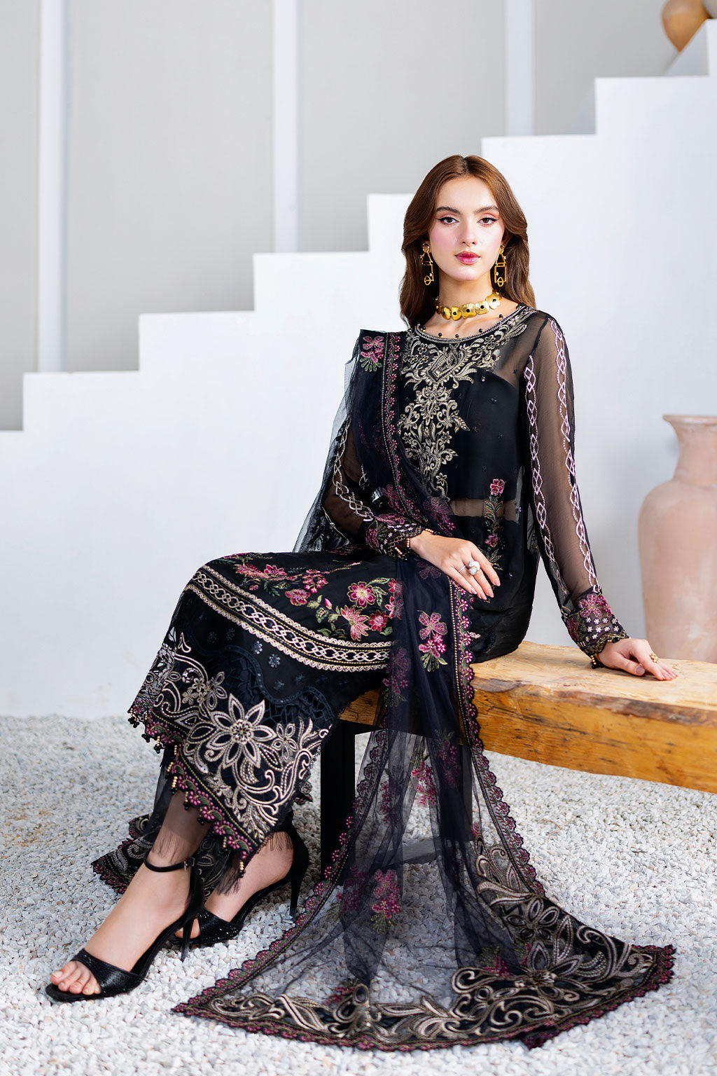 Ramsha | Arzoo Chiffon | U-204 - Official Ramsha stockist in UK - Sakeena London