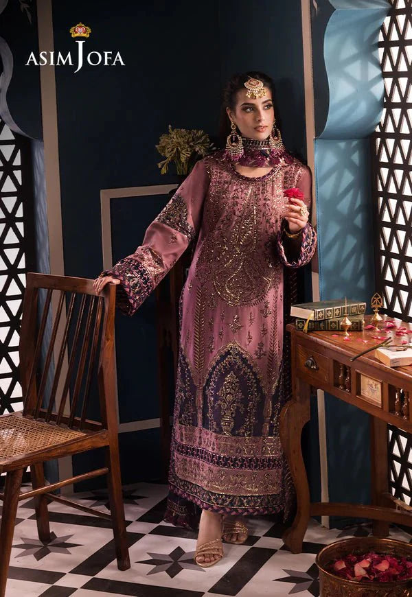 Asim Jofa | Fasana e Ishq Eid Luxury Lawn | AJFI-22 - Official Asim Jofa stockist in UK - Sakeena London