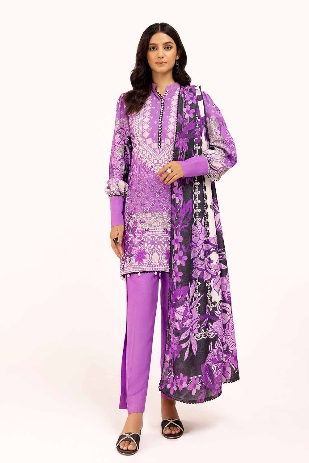 Gul Ahmed | Winter Collection 24 | Karandi Suit AY-42002 - Official Gul Ahmed stockist in UK - Sakeena London