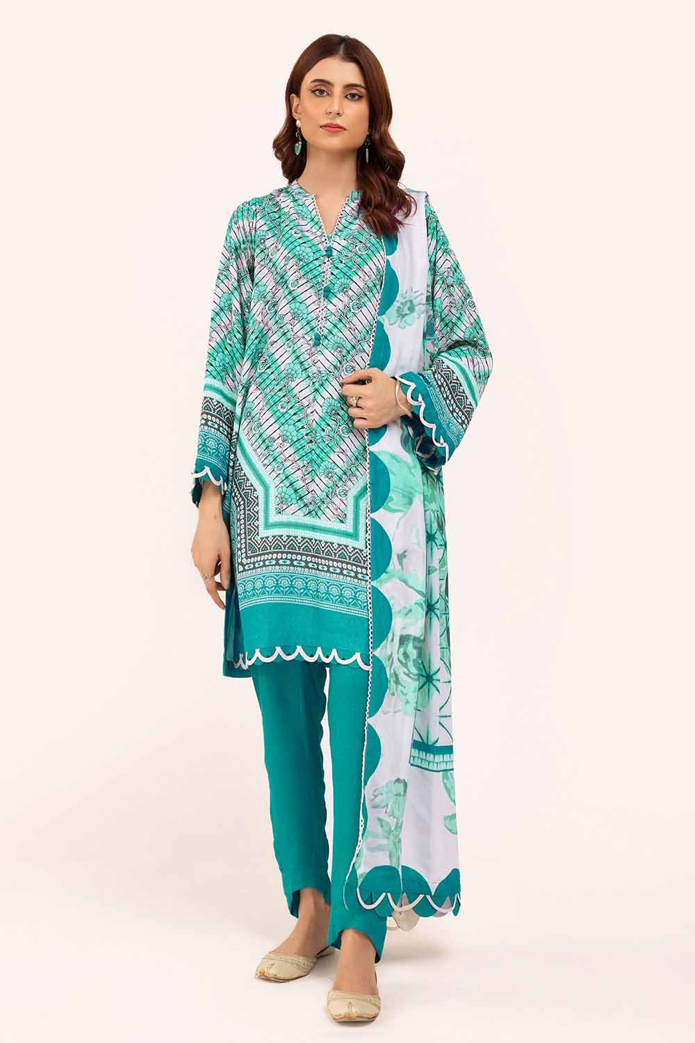 Gul Ahmed | Winter Collection 24 | Karandi Suit AY-42003 - Official Gul Ahmed stockist in UK - Sakeena London