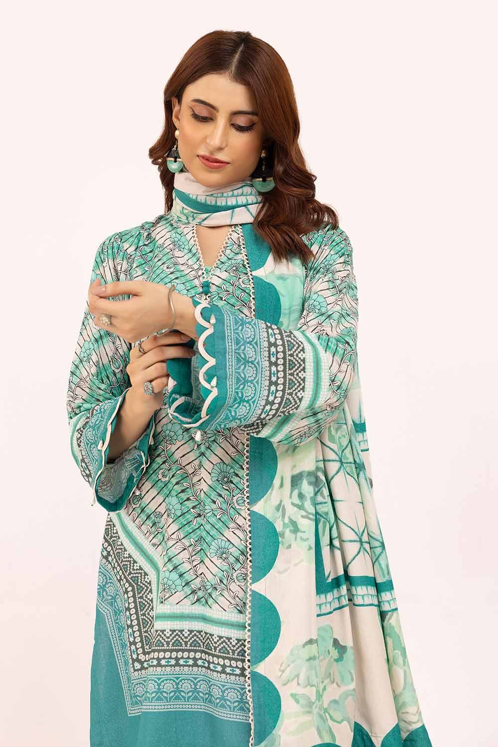 Gul Ahmed | Winter Collection 24 | Karandi Suit AY-42003 - Official Gul Ahmed stockist in UK - Sakeena London