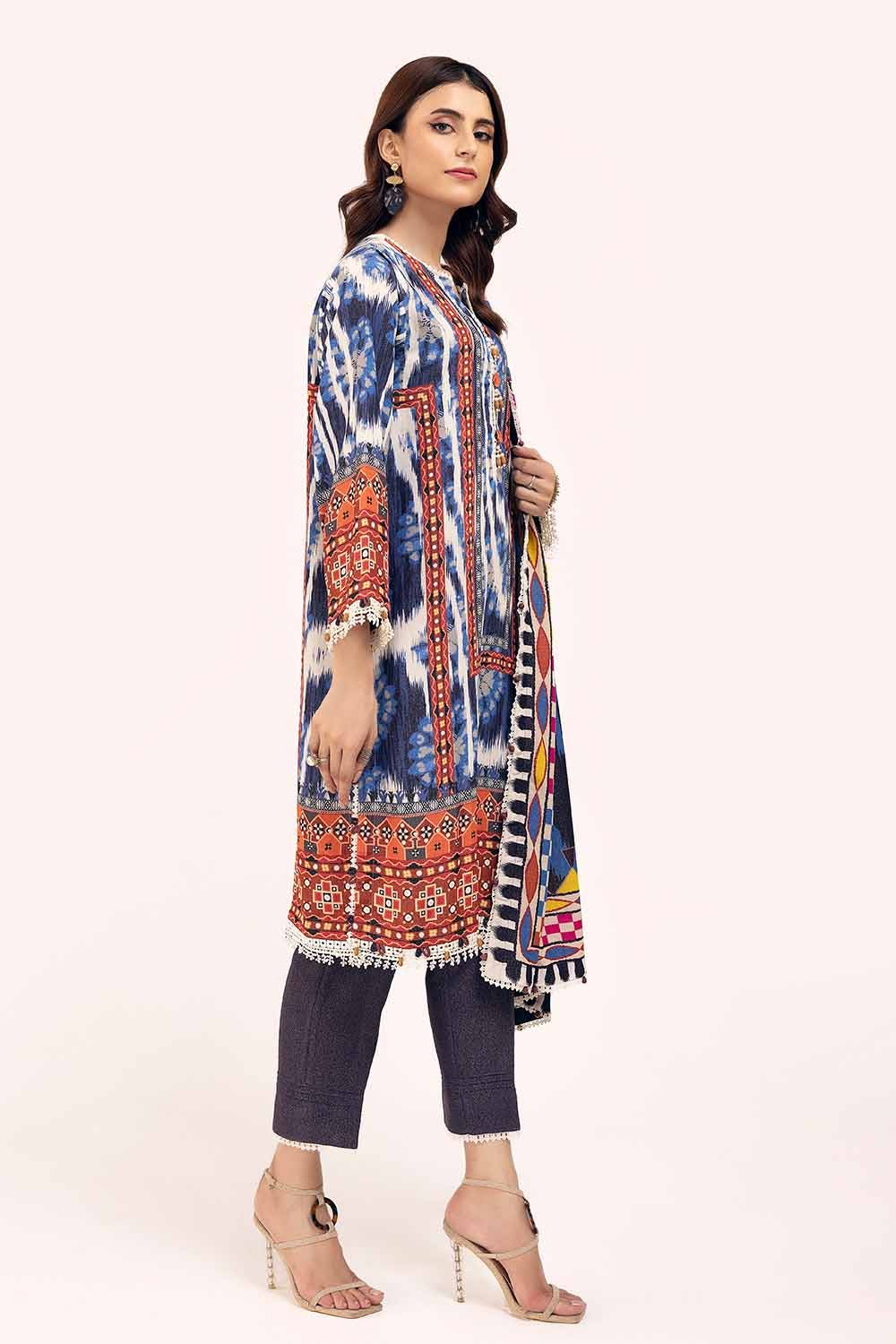 Gul Ahmed | Winter Collection 24 | Karandi Suit AY-42004 - Official Gul Ahmed stockist in UK - Sakeena London