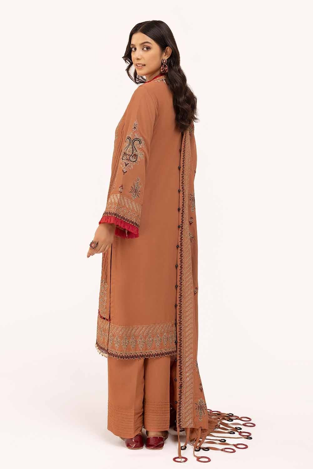 Gul Ahmed | Winter Collection 24 | Karandi Dupatta AY-42005 - Official Gul Ahmed stockist in UK - Sakeena London