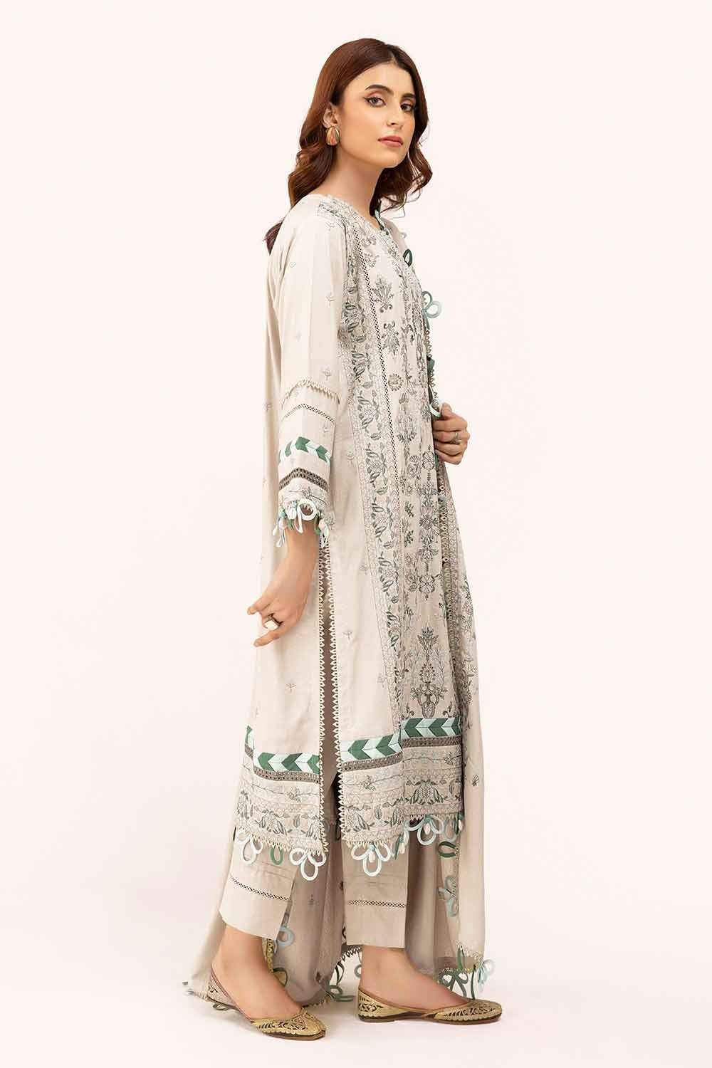Gul Ahmed | Winter Collection 24 | Karandi Dupatta AY-42007 - Official Gul Ahmed stockist in UK - Sakeena London