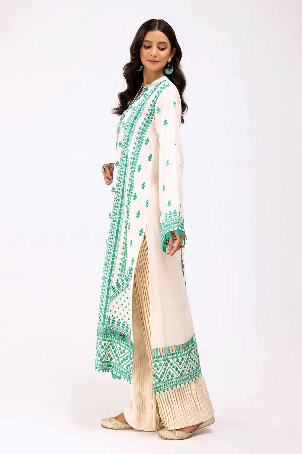 Gul Ahmed | Winter Collection 24 | Karandi Dupatta AY-42008 - Official Gul Ahmed stockist in UK - Sakeena London