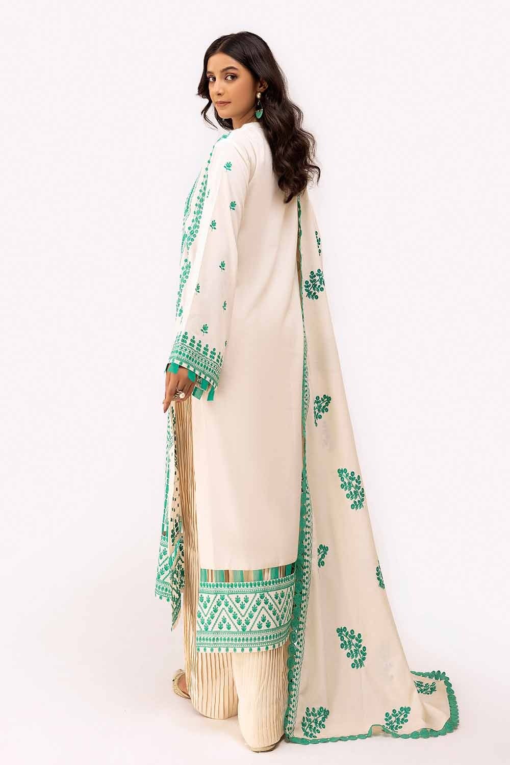 Gul Ahmed | Winter Collection 24 | Karandi Dupatta AY-42008 - Official Gul Ahmed stockist in UK - Sakeena London