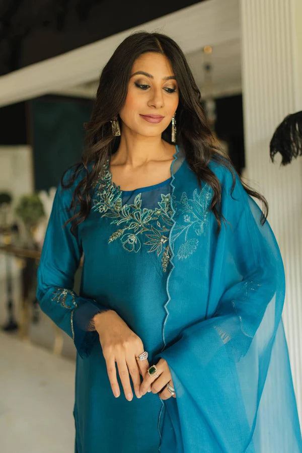 Jeem | Luxury Pret | AZURE TEAL - Official Jeem stockist in UK - Sakeena London