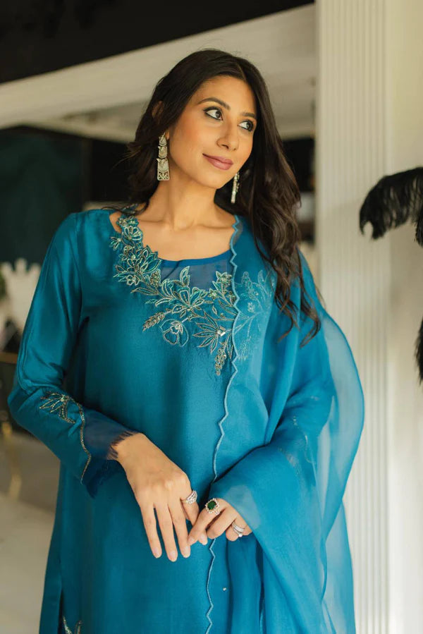 Jeem | Luxury Pret | AZURE TEAL - Official Jeem stockist in UK - Sakeena London