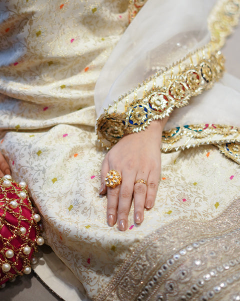 Zar | Gharara Formals | Off White - Official Zar stockist in UK - Sakeena London