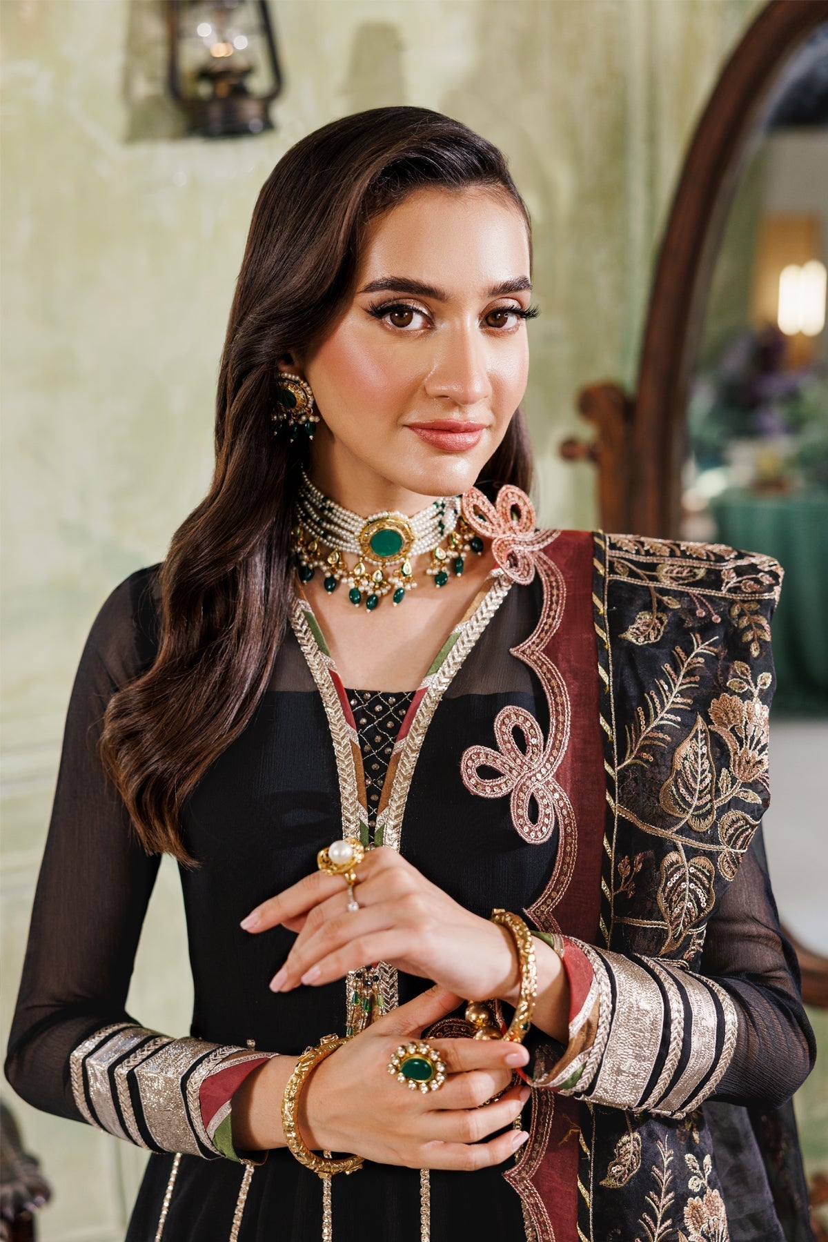 Alizeh | Ready to wear | Black Dress 3 piece - RTW1026 - Official Alizeh stockist in UK - Sakeena London