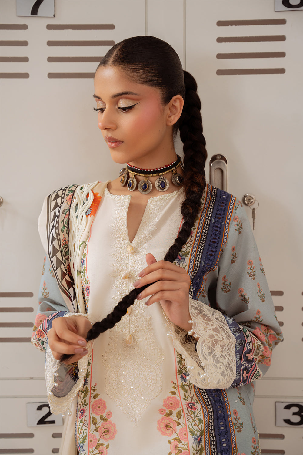 Saira Rizwan | Laanem Summer Lawn 25 | ZUMRA-B-SRL25-07 - Official Saira Rizwan stockist in UK - Sakeena London