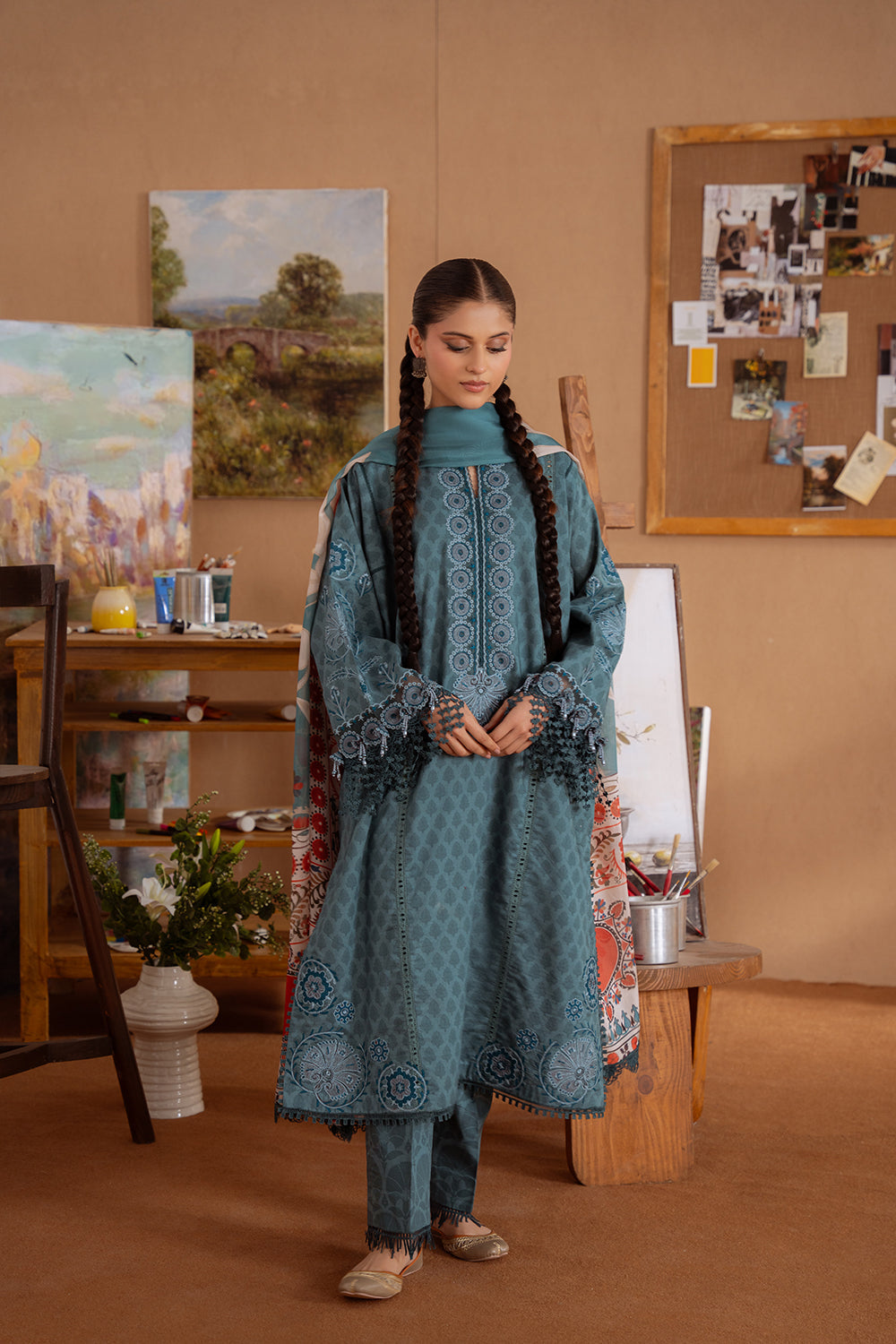 Saira Rizwan | Laanem Summer Lawn 25 | SEREN-B-SRL25-08 - Official Saira Rizwan stockist in UK - Sakeena London