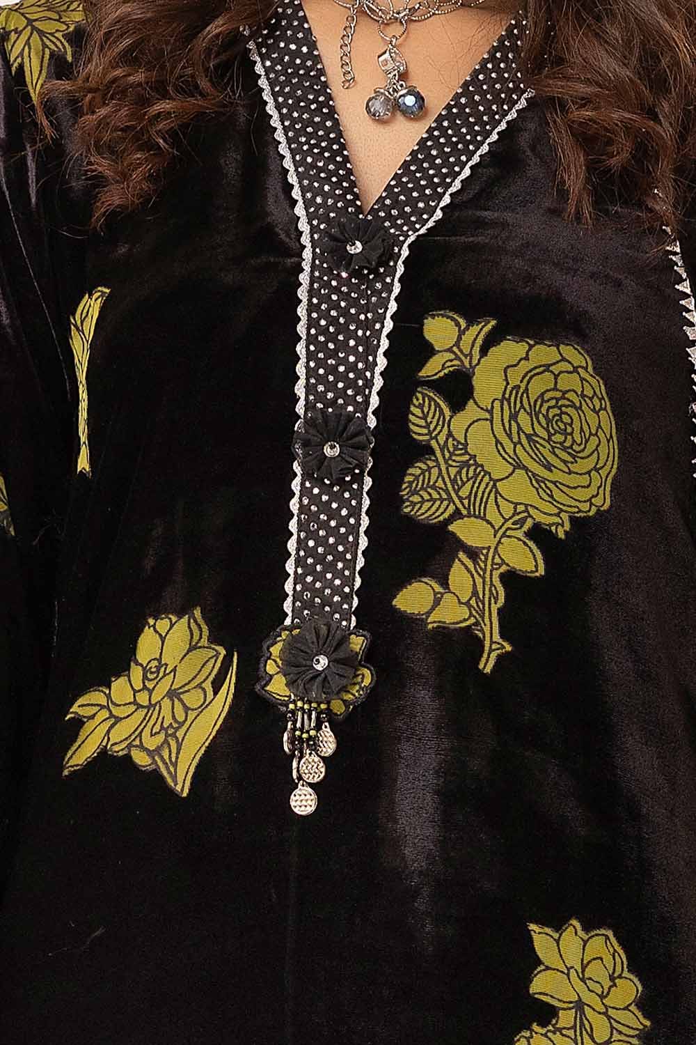 Gul Ahmed | Winter Collection 24 | Diamanties Burnout Velvet Dupatta BVL-42001 - Official Gul Ahmed stockist in UK - Sakeena London