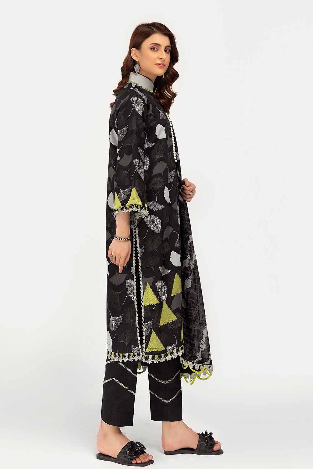 Gul Ahmed | Winter Collection 24 | Cotton Net Dupatta CD-42007 - Official Gul Ahmed stockist in UK - Sakeena London