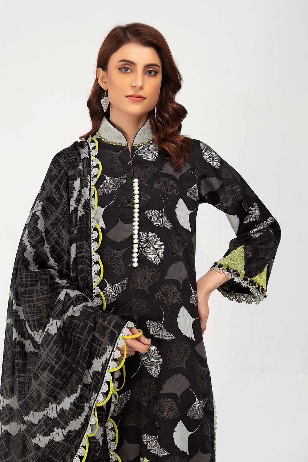 Gul Ahmed | Winter Collection 24 | Cotton Net Dupatta CD-42007 - Official Gul Ahmed stockist in UK - Sakeena London