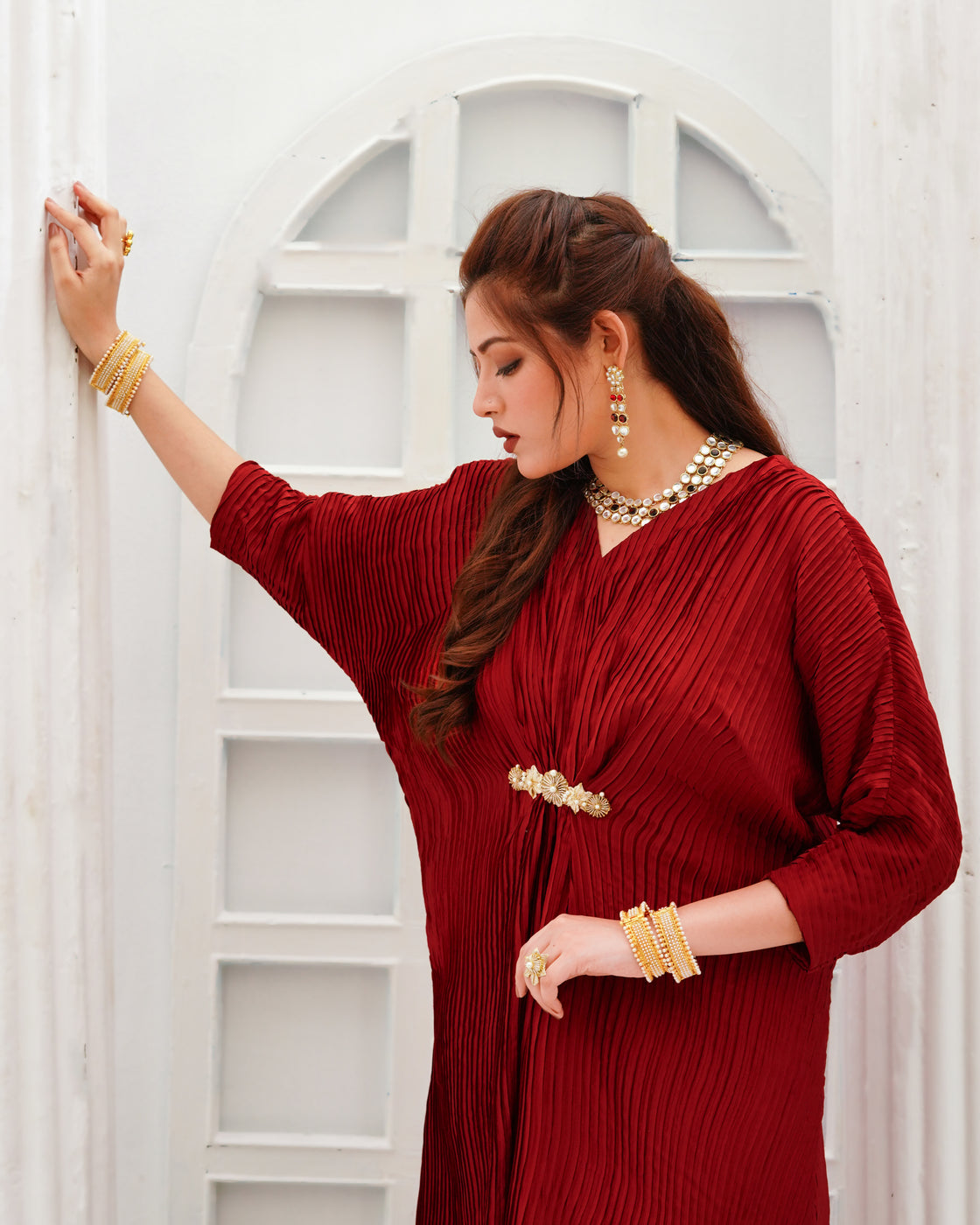 Zar | Formals Wear | Maroon - Official Zar stockist in UK - Sakeena London