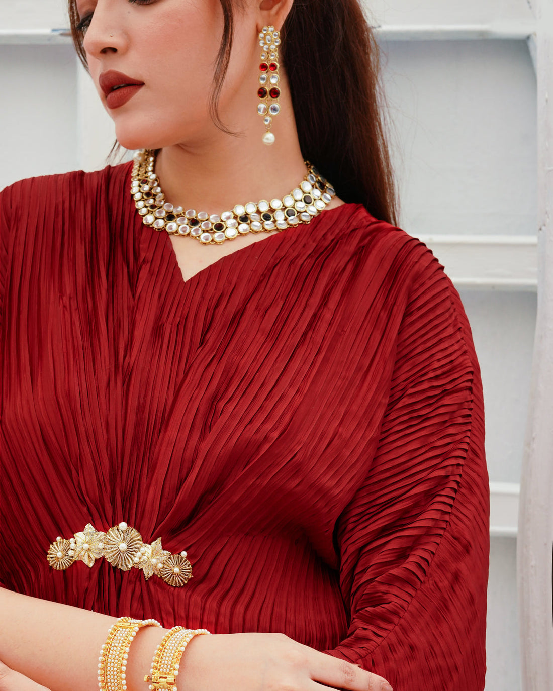 Zar | Formals Wear | Maroon - Official Zar stockist in UK - Sakeena London