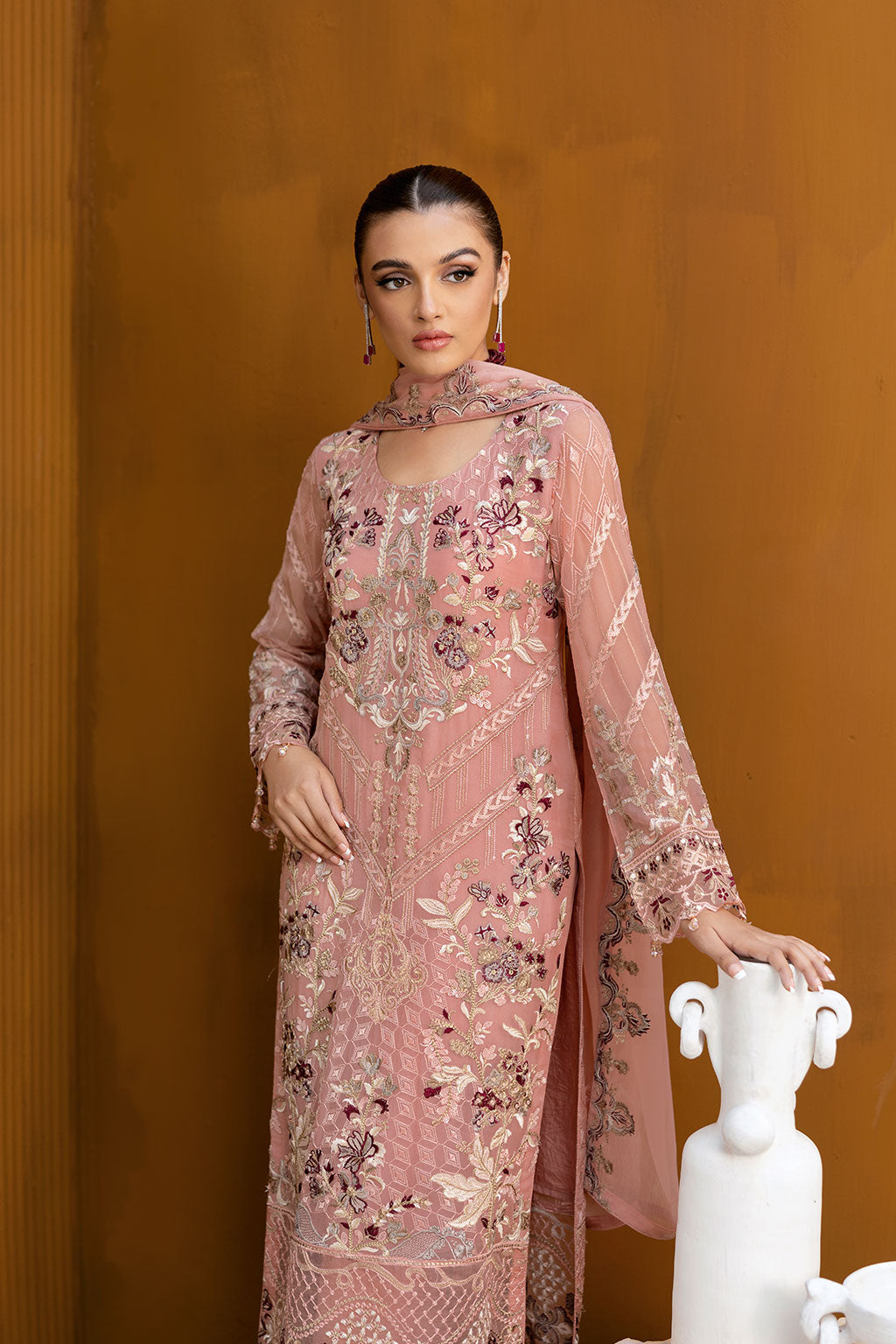 Ramsha | Chevron Chiffon Collection | A-1005 - Official Ramsha stockist in UK - Sakeena London