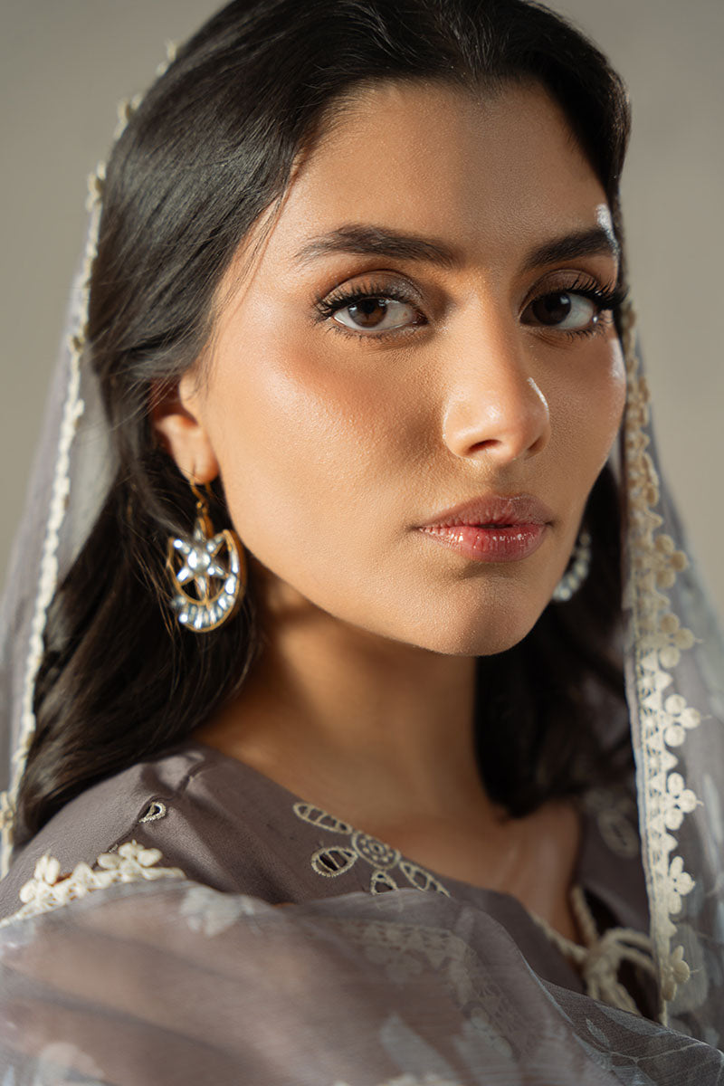 Cross Stitch | Chikankari Lawn 25 | WHISPER ASH - Official Cross Stitch stockist in UK - Sakeena London