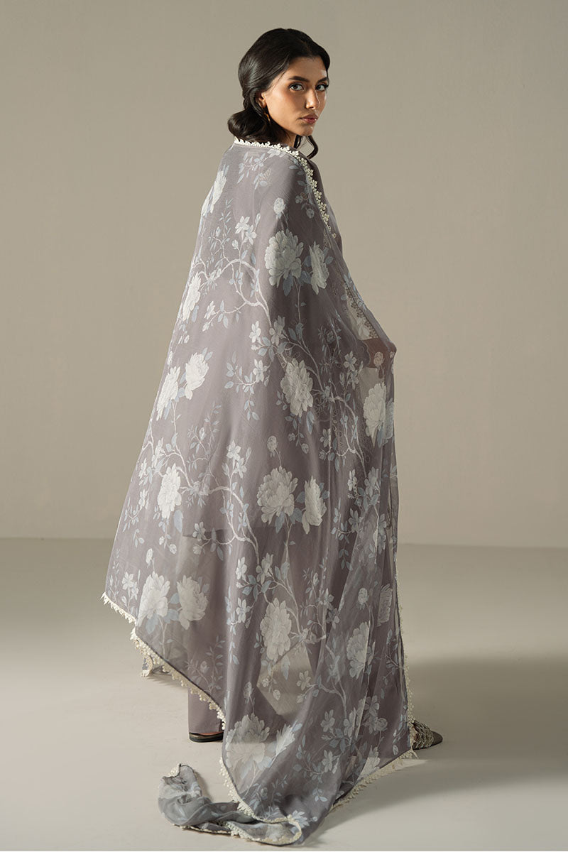 Cross Stitch | Chikankari Lawn 25 | WHISPER ASH - Official Cross Stitch stockist in UK - Sakeena London