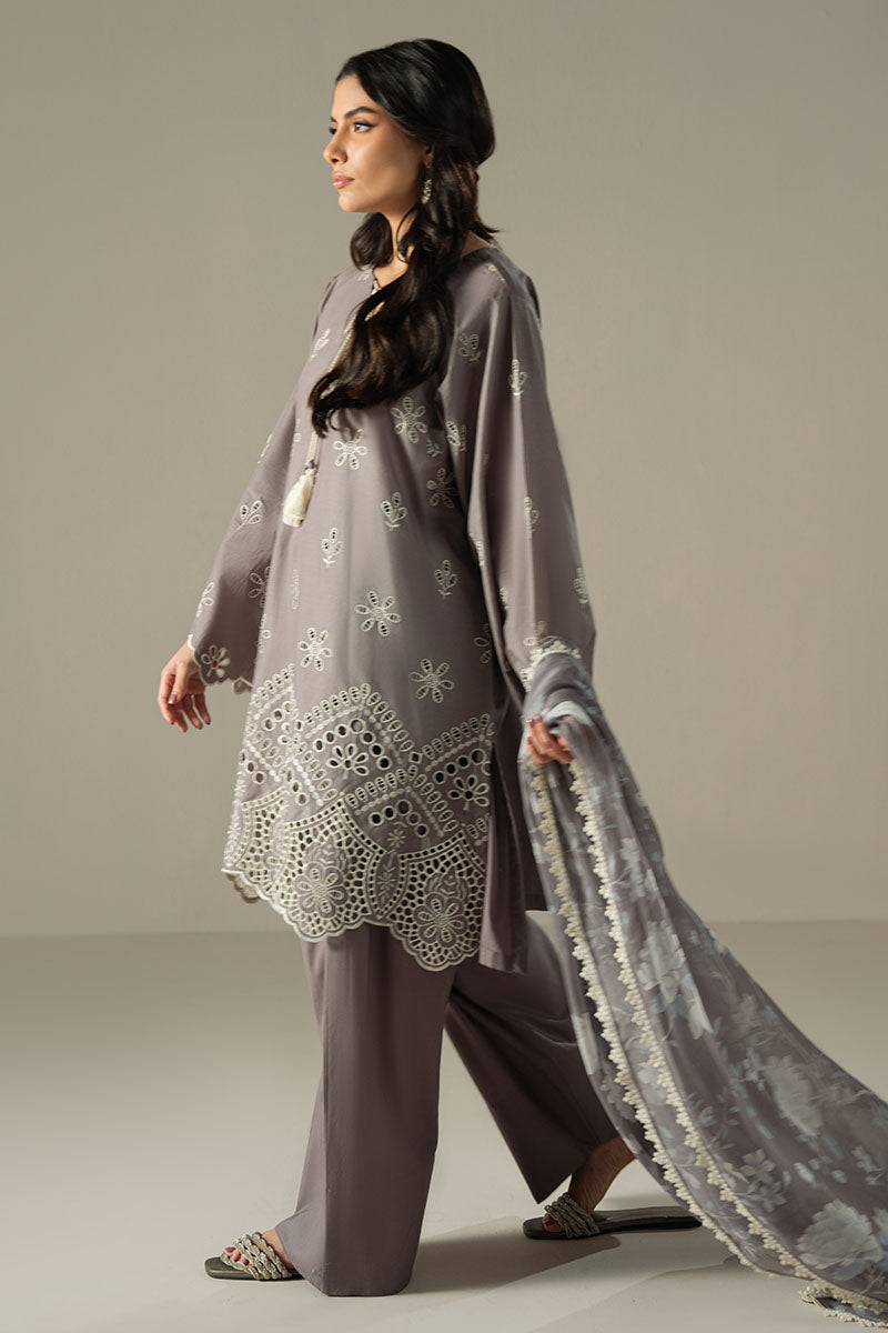 Cross Stitch | Chikankari Lawn 25 | WHISPER ASH - Official Cross Stitch stockist in UK - Sakeena London