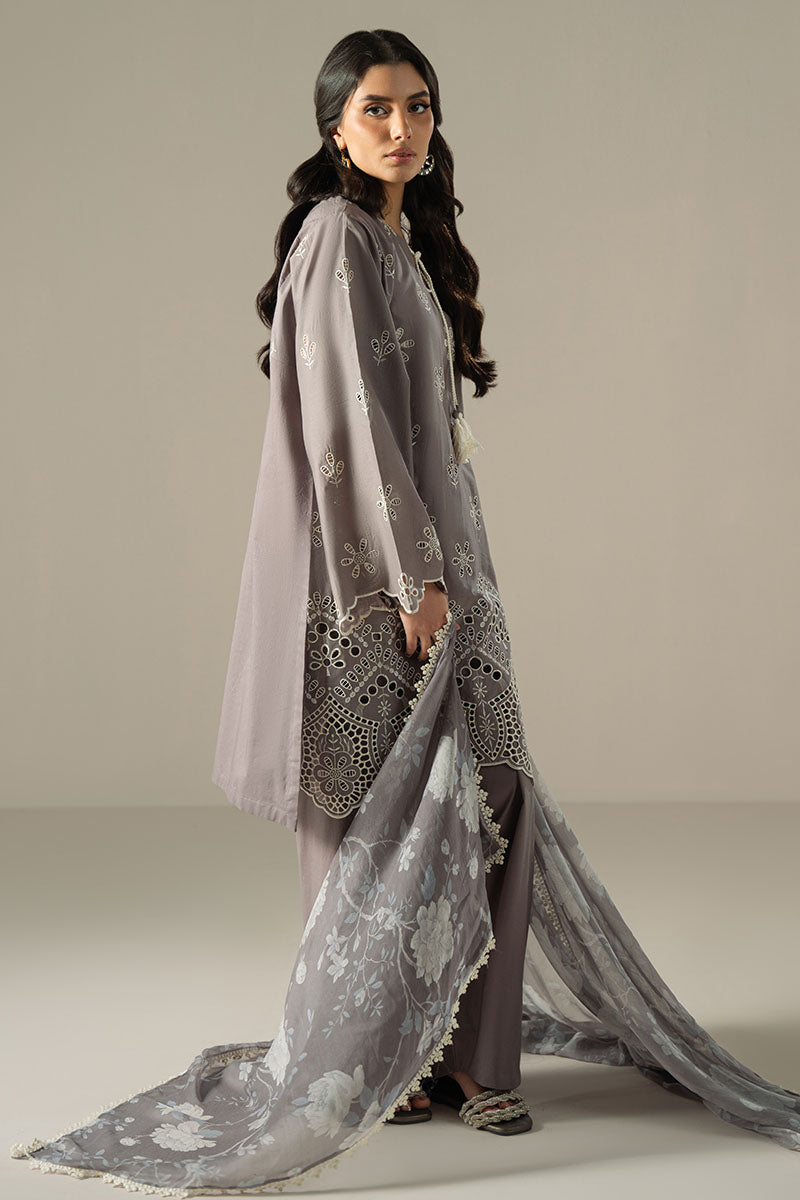 Cross Stitch | Chikankari Lawn 25 | WHISPER ASH - Official Cross Stitch stockist in UK - Sakeena London