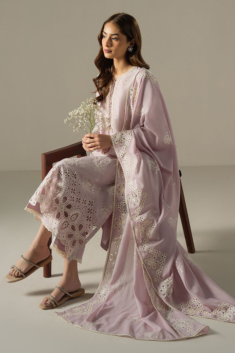 Cross Stitch | Chikankari Lawn 25 | LILAC BLOOM - Official Cross Stitch stockist in UK - Sakeena London