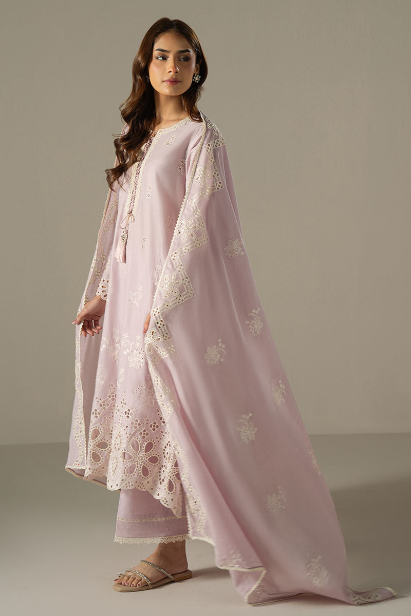 Cross Stitch | Chikankari Lawn 25 | LILAC BLOOM - Official Cross Stitch stockist in UK - Sakeena London