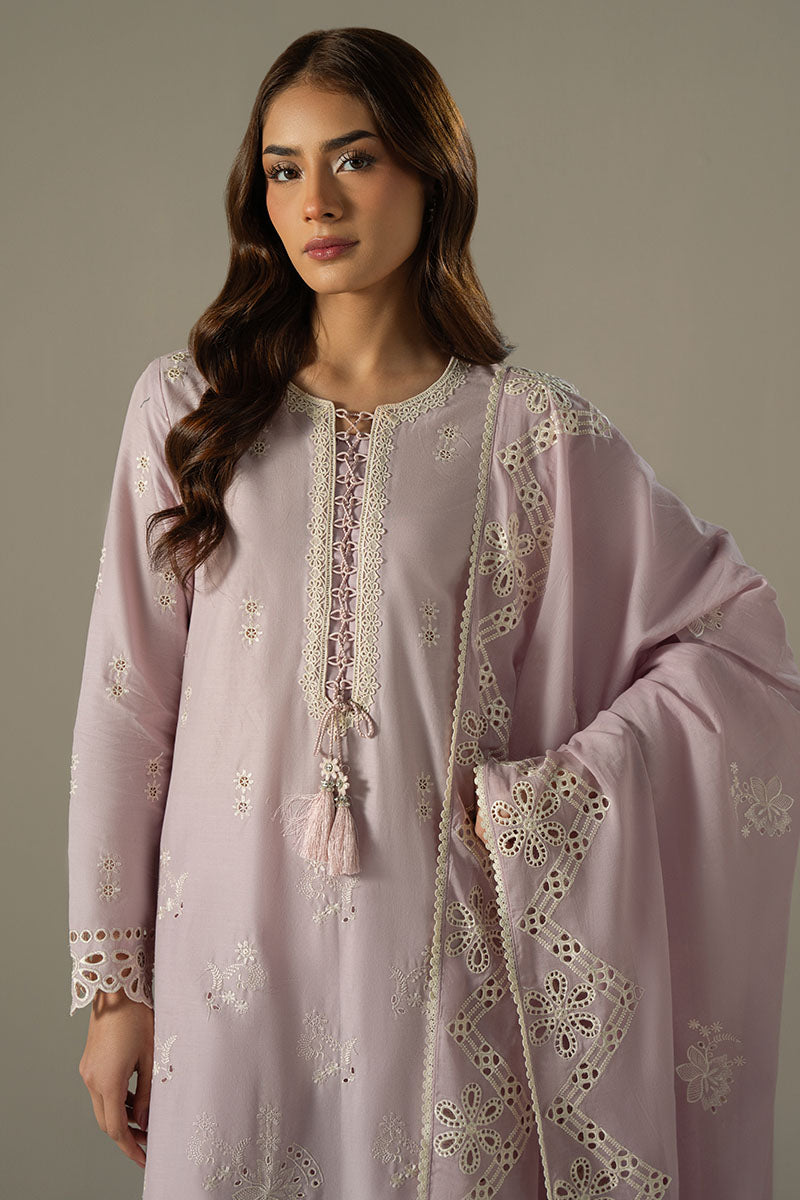 Cross Stitch | Chikankari Lawn 25 | LILAC BLOOM - Official Cross Stitch stockist in UK - Sakeena London